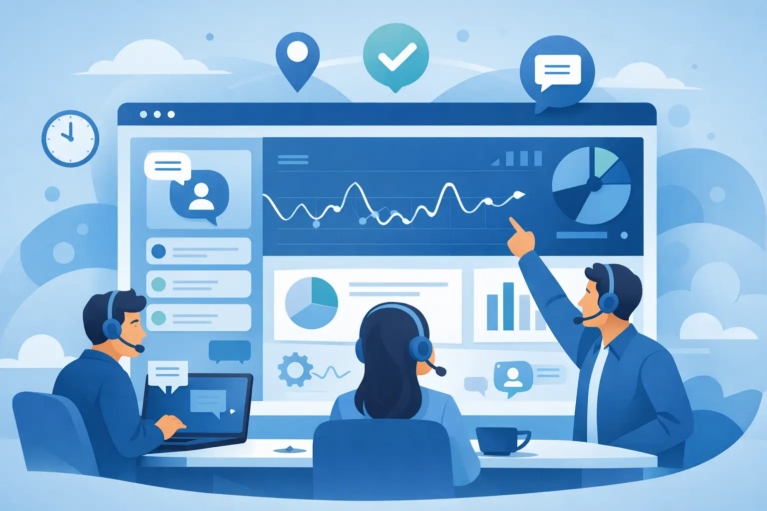 Dashboard de atendimento em tempo real