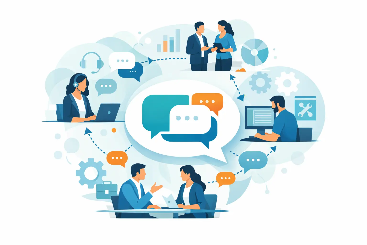 Como distribuir conversas entre departamentos